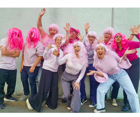 Standing Together in Pink - Pink Shirt Day