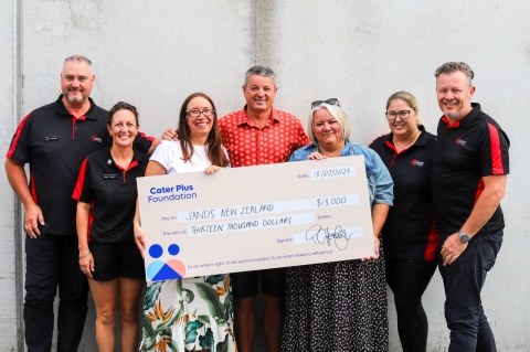 Supporting Sands NZ: A Meaningful Donation from Cater Plus