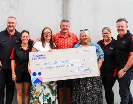 Supporting Sands NZ: A Meaningful Donation from Cater Plus